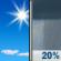 Thursday: Sunny then Slight Chance Rain Showers
