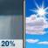 Monday: Slight Chance Rain Showers then Mostly Sunny